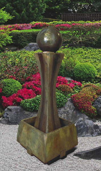 Hourglass Tall Contemporary Garden Fountain Modern Cement Artwork